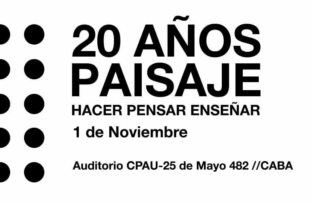 Conferencia 20 años de paisaje
